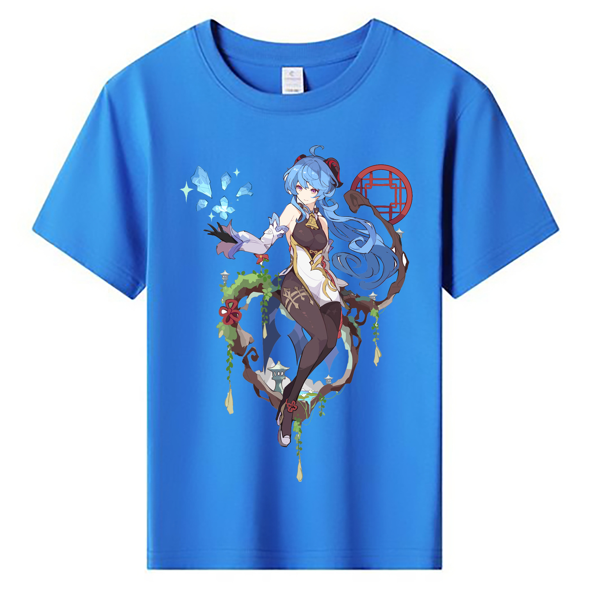げんし神 甘雨 かんう genshin Ganyu 綿100％キッズTシャツ（フロントプリント）